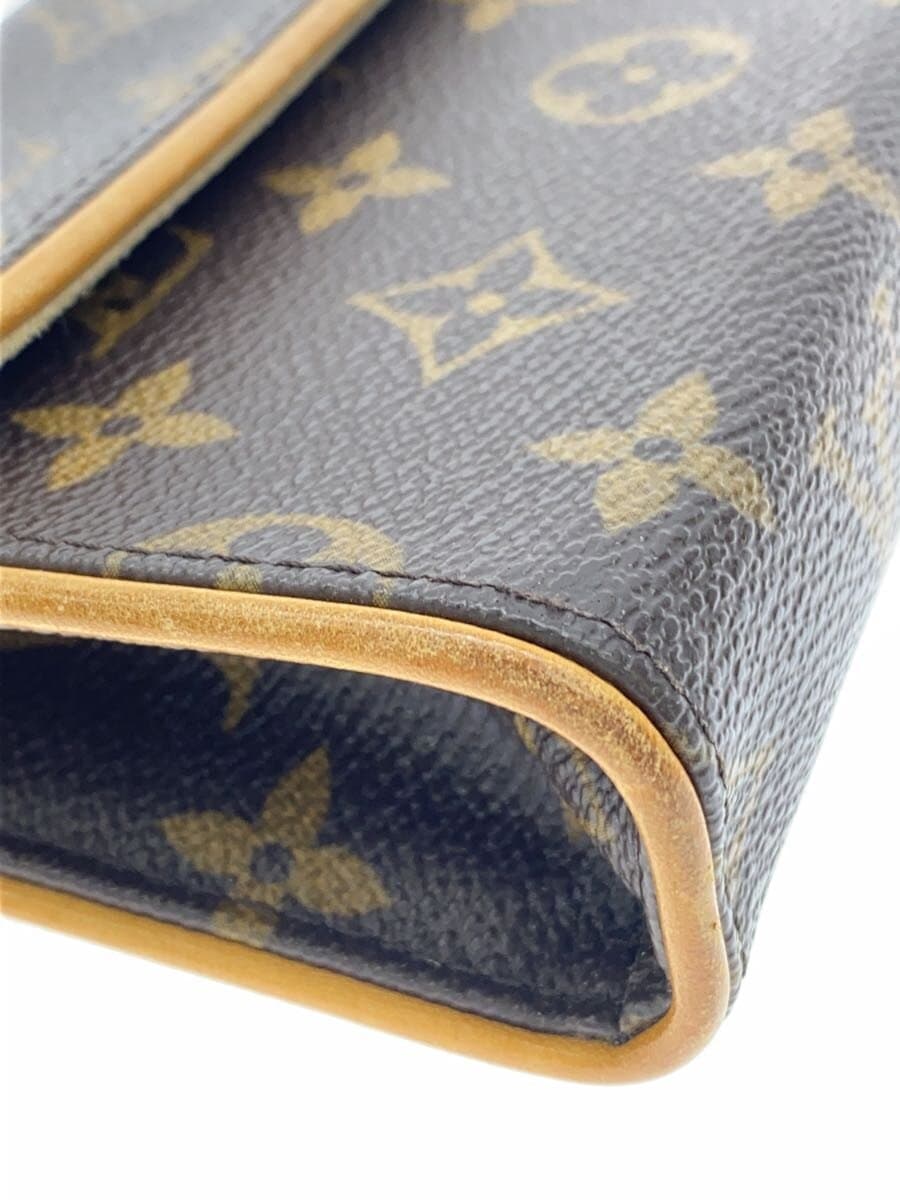 LOUIS VUITTON Pochette Florentine _Monogram Canvas PVC BRW 8