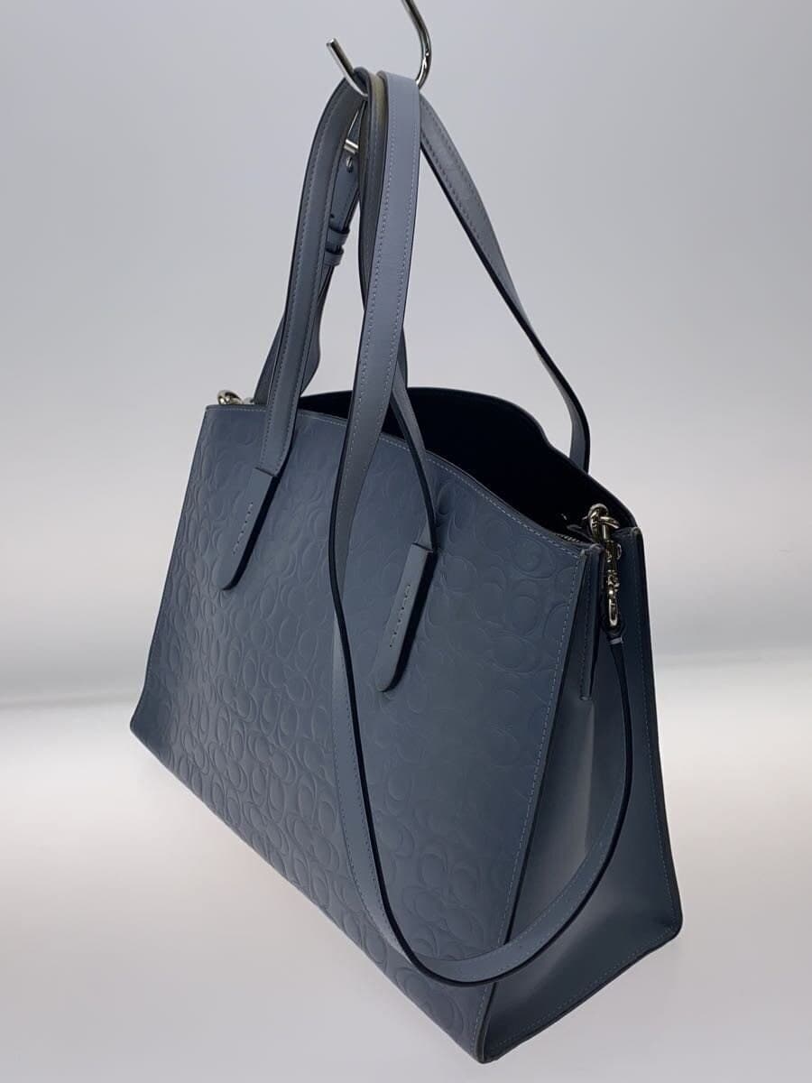 COACH2-Way Tote Bag Charlie Carryall Leather Blue All Over Pattern 51728 2