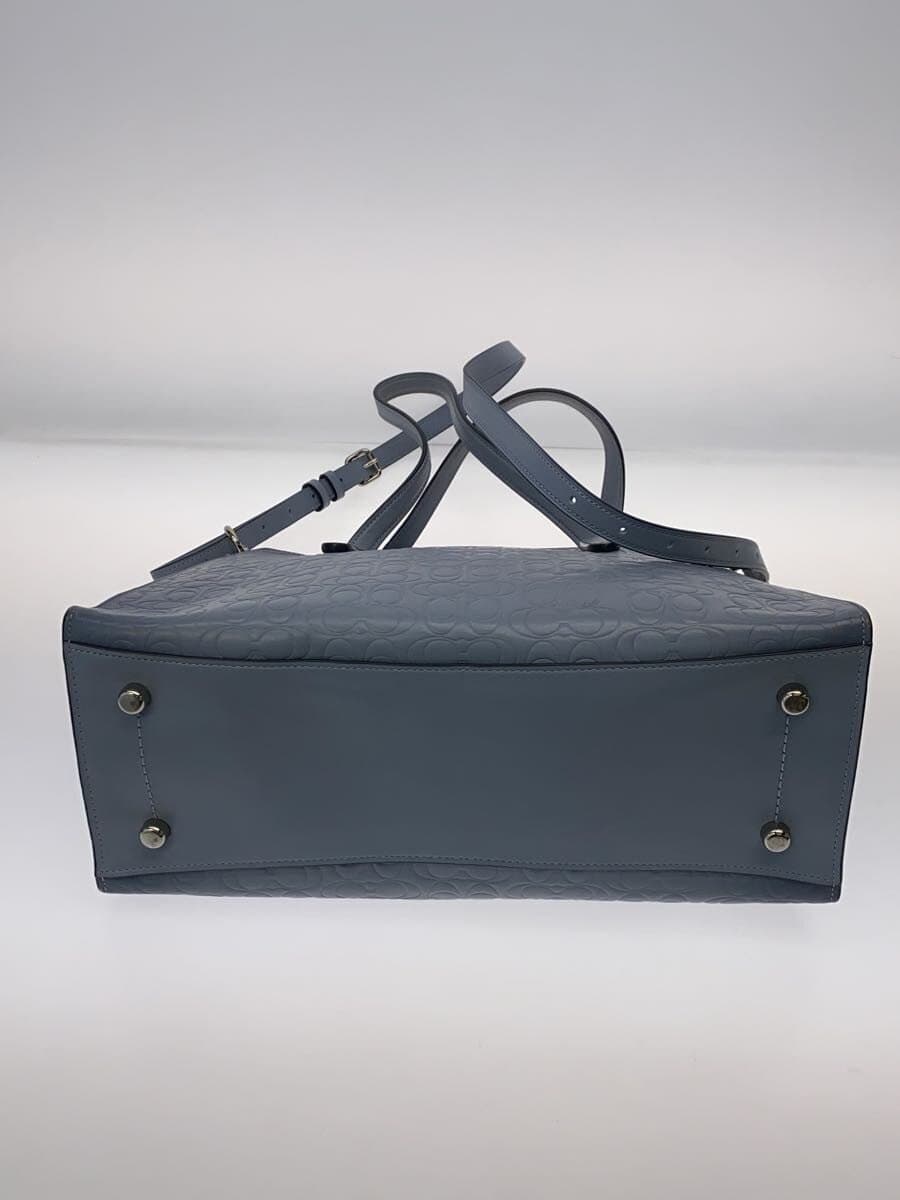 COACH2-Way Tote Bag Charlie Carryall Leather Blue All Over Pattern 51728 4