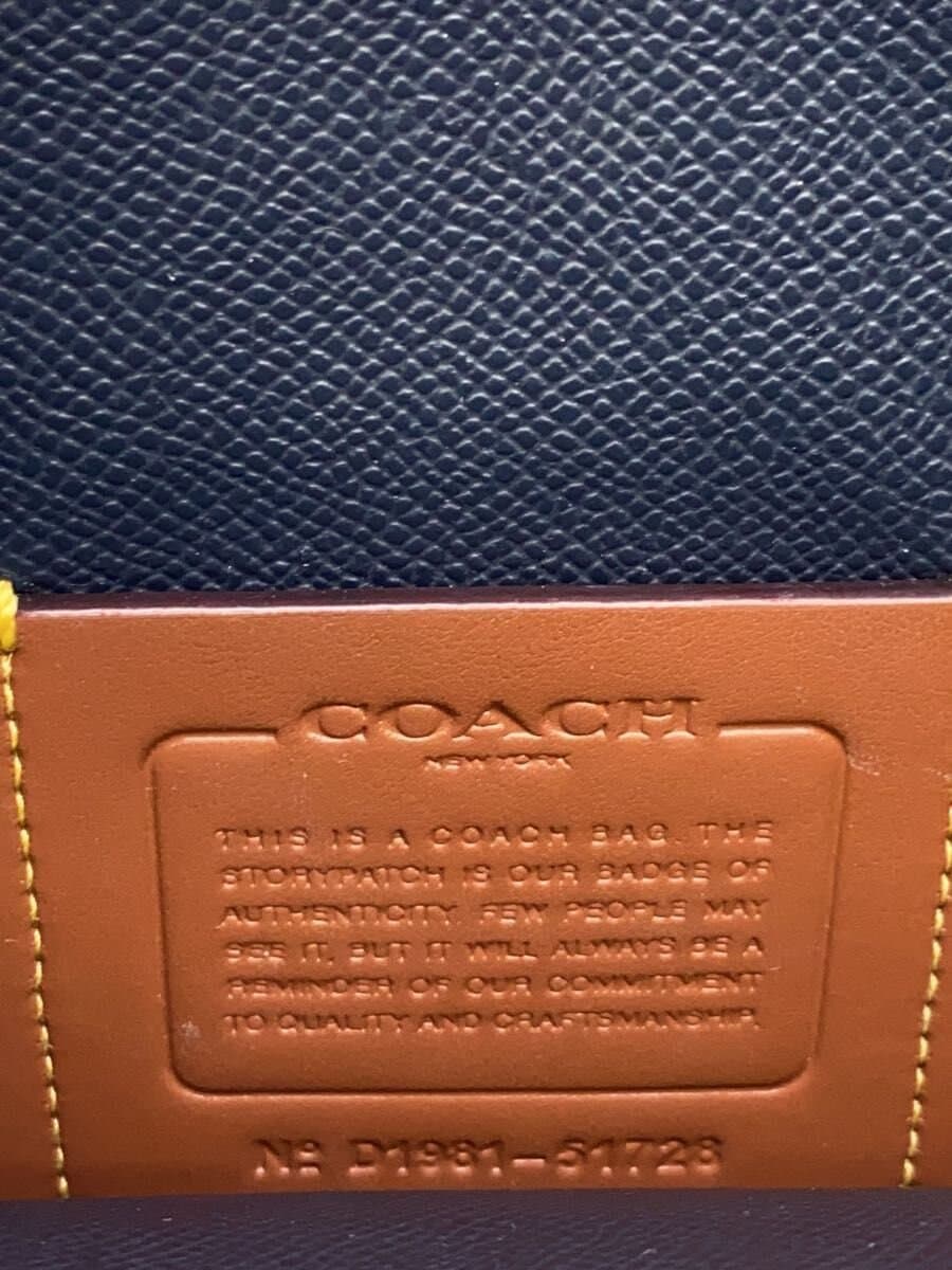 COACH2-Way Tote Bag Charlie Carryall Leather Blue All Over Pattern 51728 5