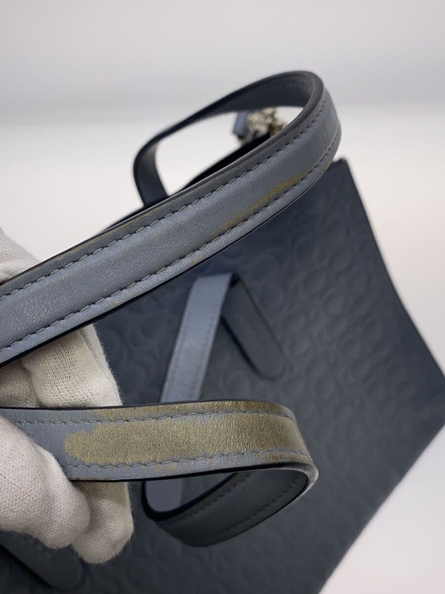 COACH2-Way Tote Bag Charlie Carryall Leather Blue All Over Pattern 51728 7