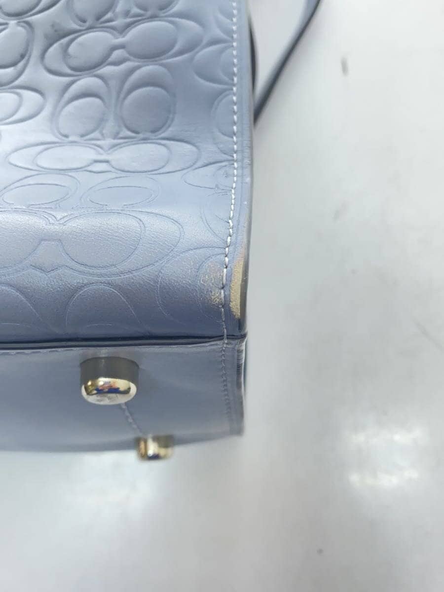 COACH2-Way Tote Bag Charlie Carryall Leather Blue All Over Pattern 51728 8