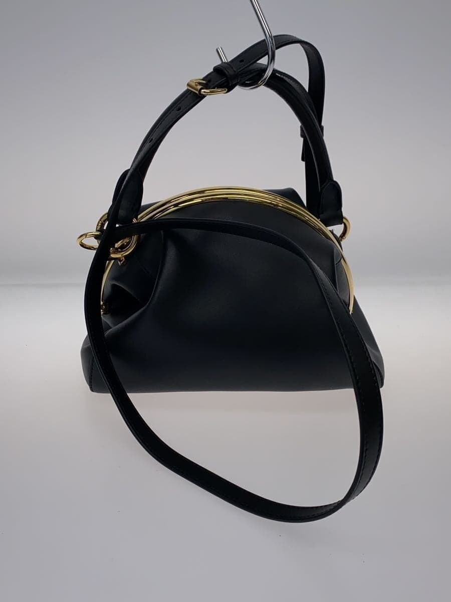 sacai SMALL PURSKET BAG Handbag Leather Black Shoulder Strap 3