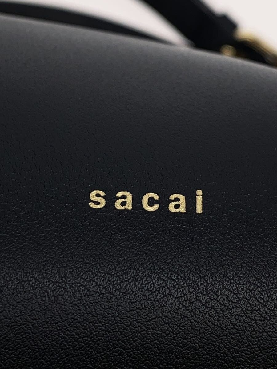 sacai SMALL PURSKET BAG Handbag Leather Black Shoulder Strap 5