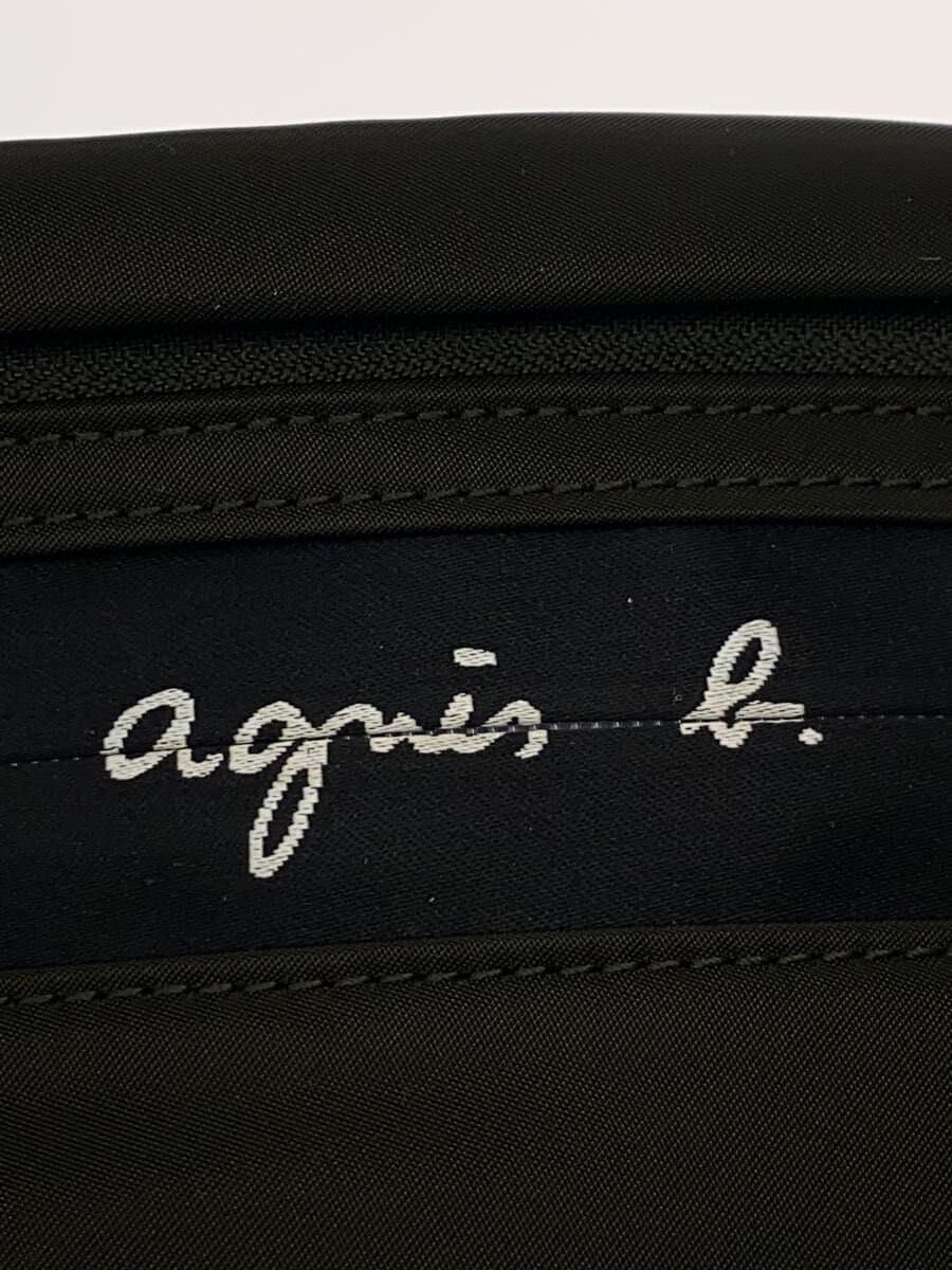agnes b. Logo Waist Pouch Waist Bag Nylon Khaki PAS07-03 5