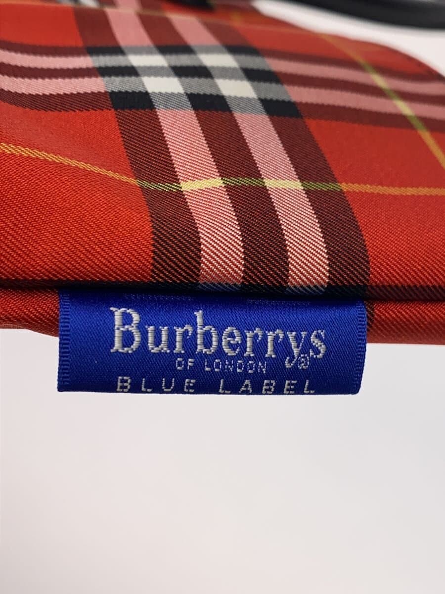 BURBERRY BLUE LABEL Tote Bag Nylon Red Check BT601-204 5