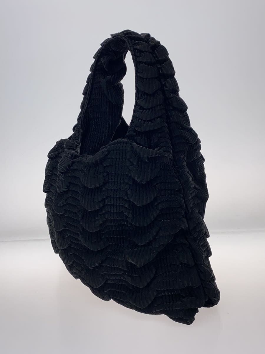 ADAM ET ROPE Texture Tuck Bag Tote Bag Black Solid 2