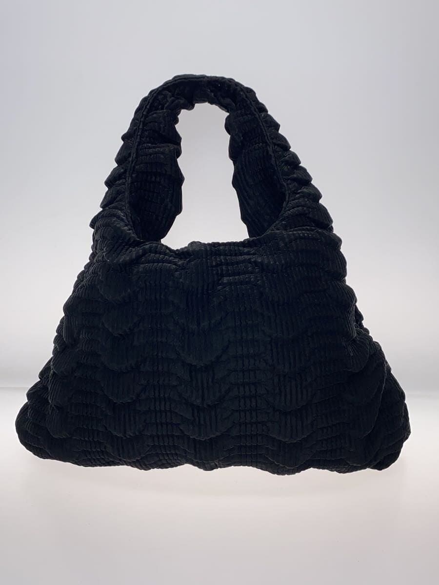 ADAM ET ROPE Texture Tuck Bag Tote Bag Black Solid 3