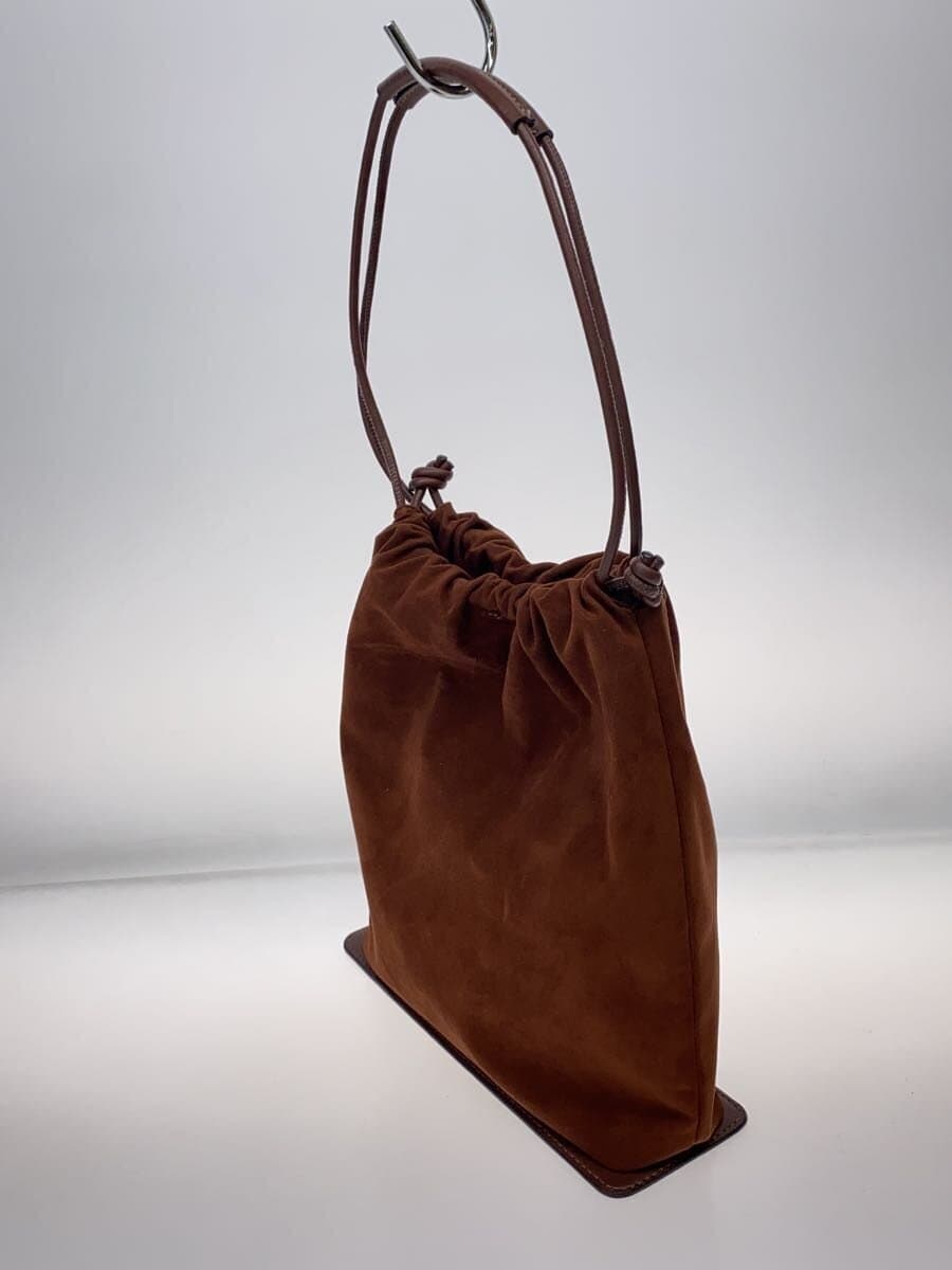 ADAM ET ROPE Artificial Leather Drawstring Bag Suede Brown 2