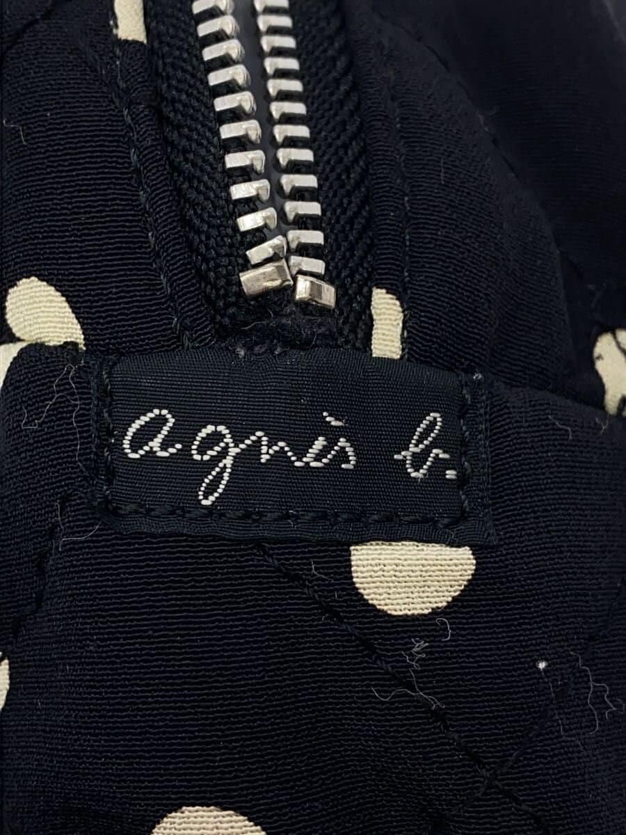 agnes b. Boston Bag Black Dot 5