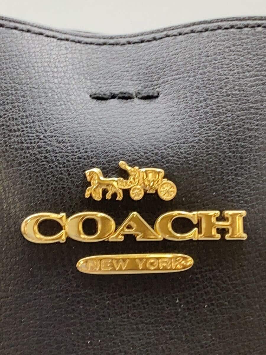 COACHA4 Tote Bag Leather BLK F48733 5