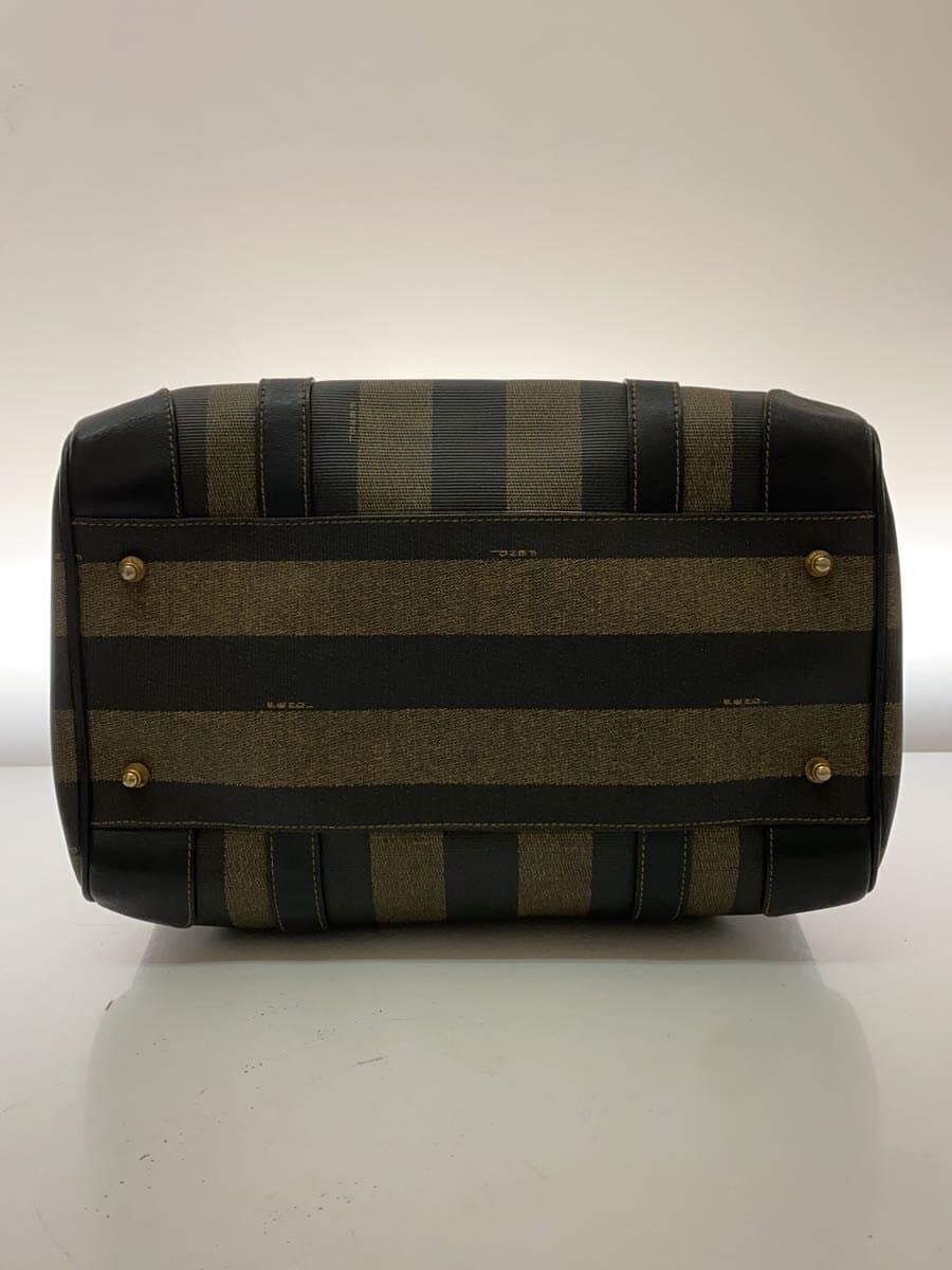 FENDI Scuff Pecan Mini Boston Bag Leather Brown 4