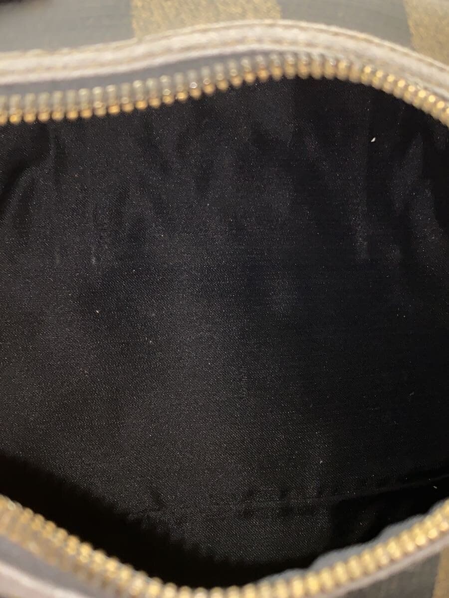 FENDI Scuff Pecan Mini Boston Bag Leather Brown 6