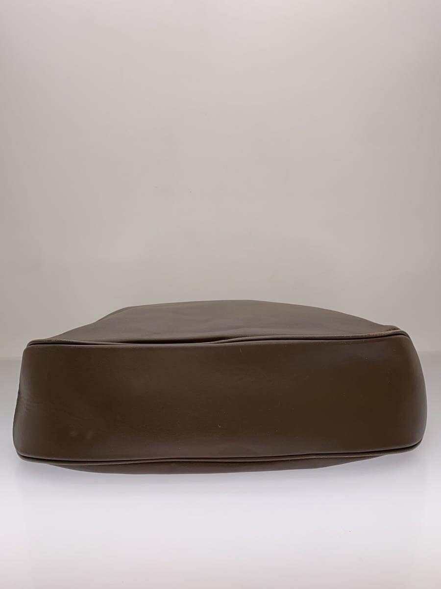 A.D.M.J. Shoulder One Shoulder Bag Leather Beige Piping Part Scuff 4