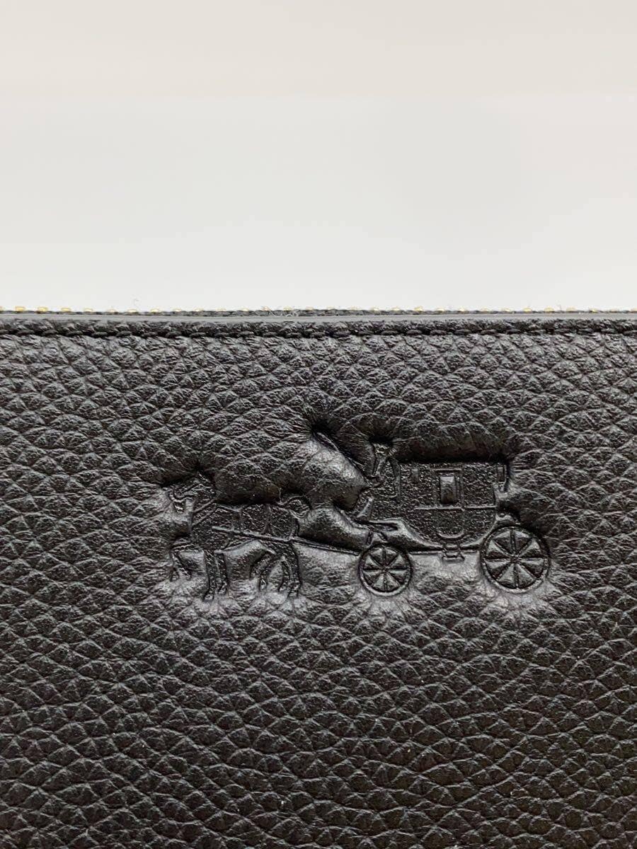 COACH clutch bag leather black 5
