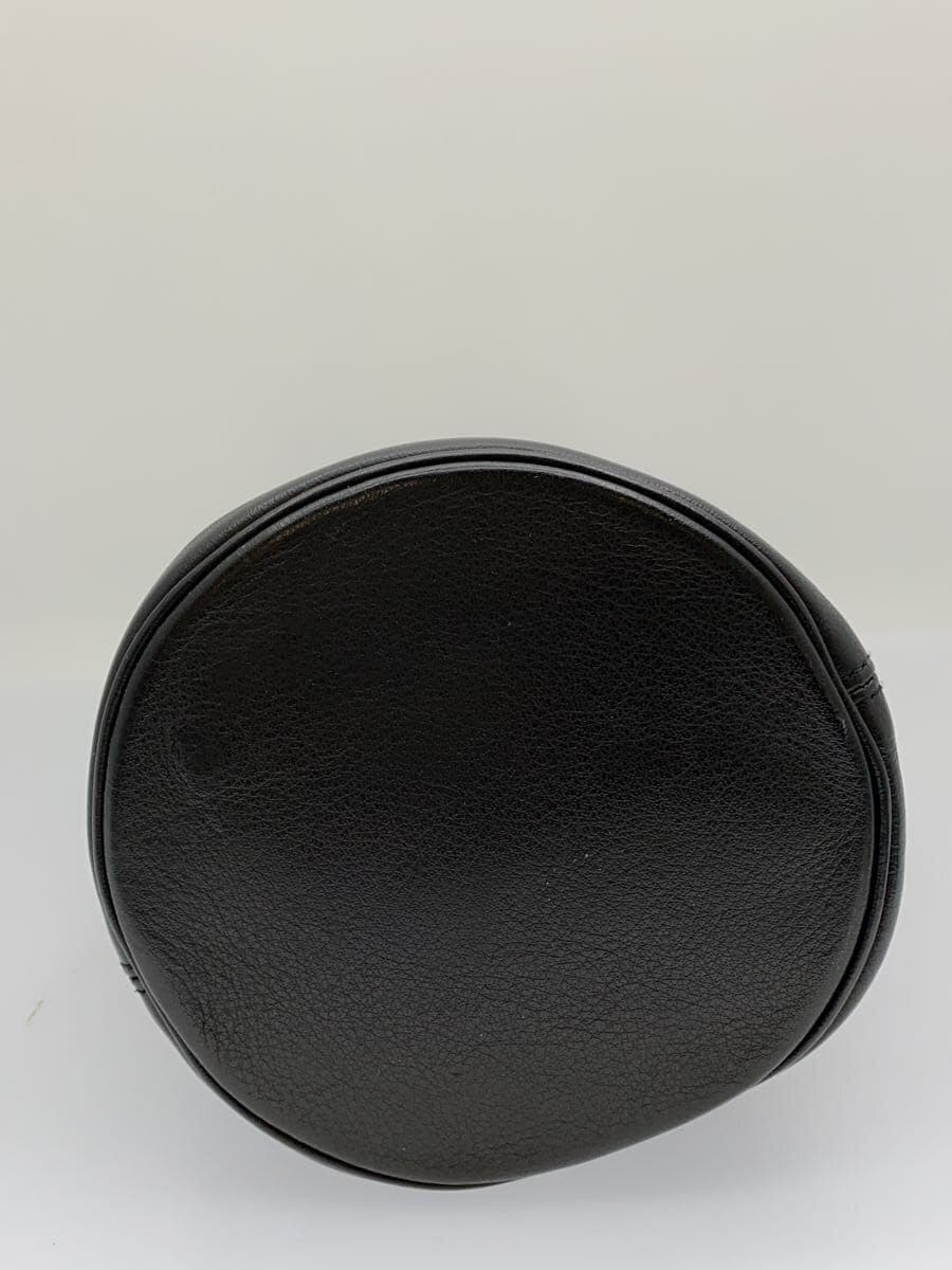 BALENCIAGA EVERYDAY DRAWSTRING BUCKET Shoulder Bag Leather Black 638342 4