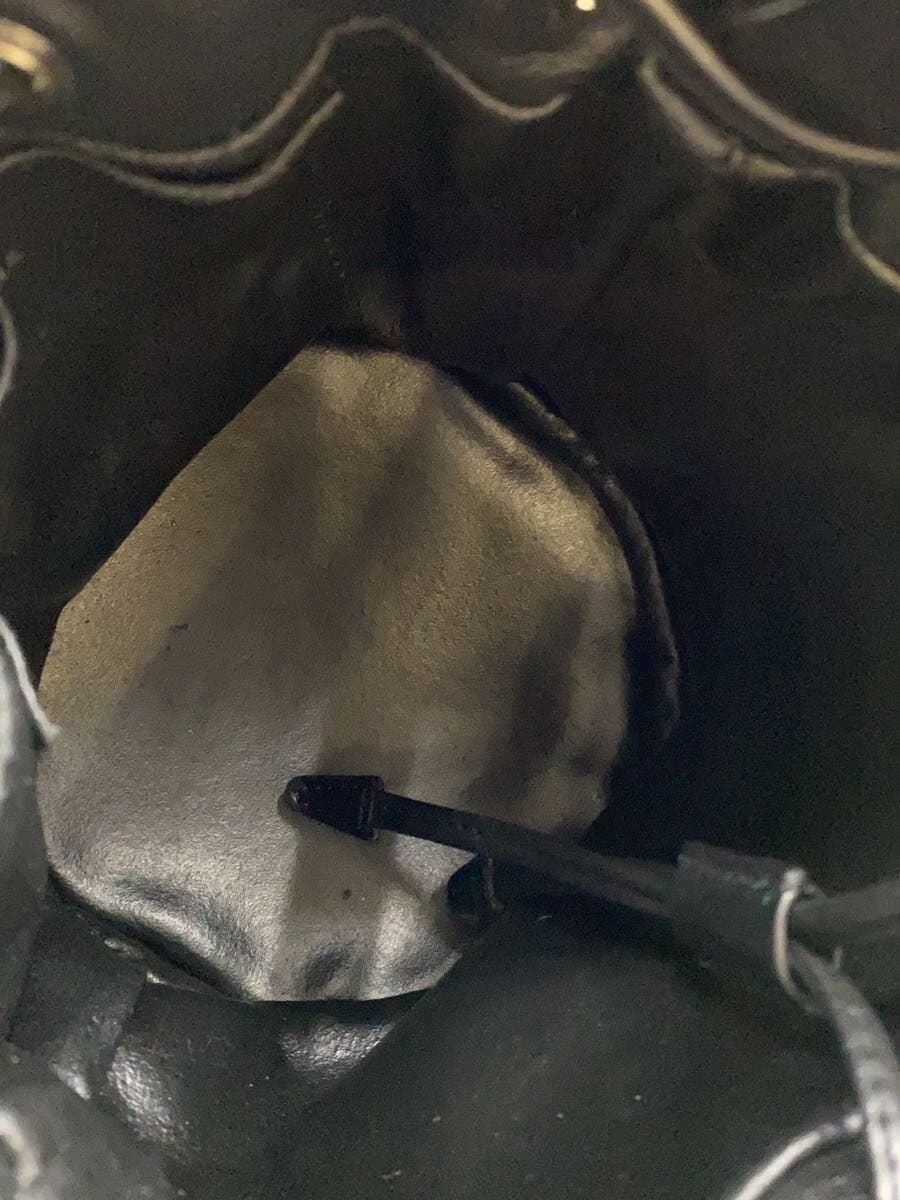 BALENCIAGA EVERYDAY DRAWSTRING BUCKET Shoulder Bag Leather Black 638342 6