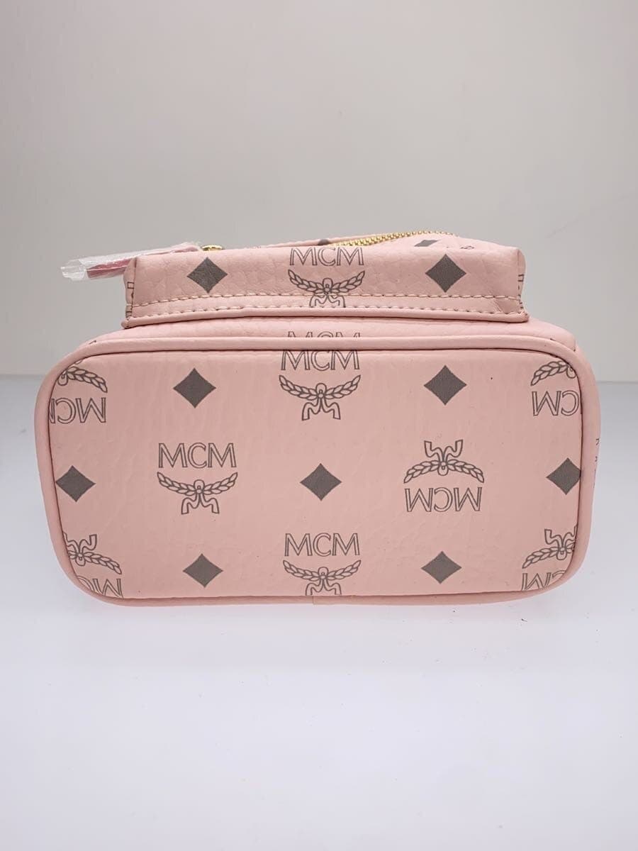 MCM Visetos Studs Mini Backpack Leather Soft Pink All Over Pattern 7556Q 4