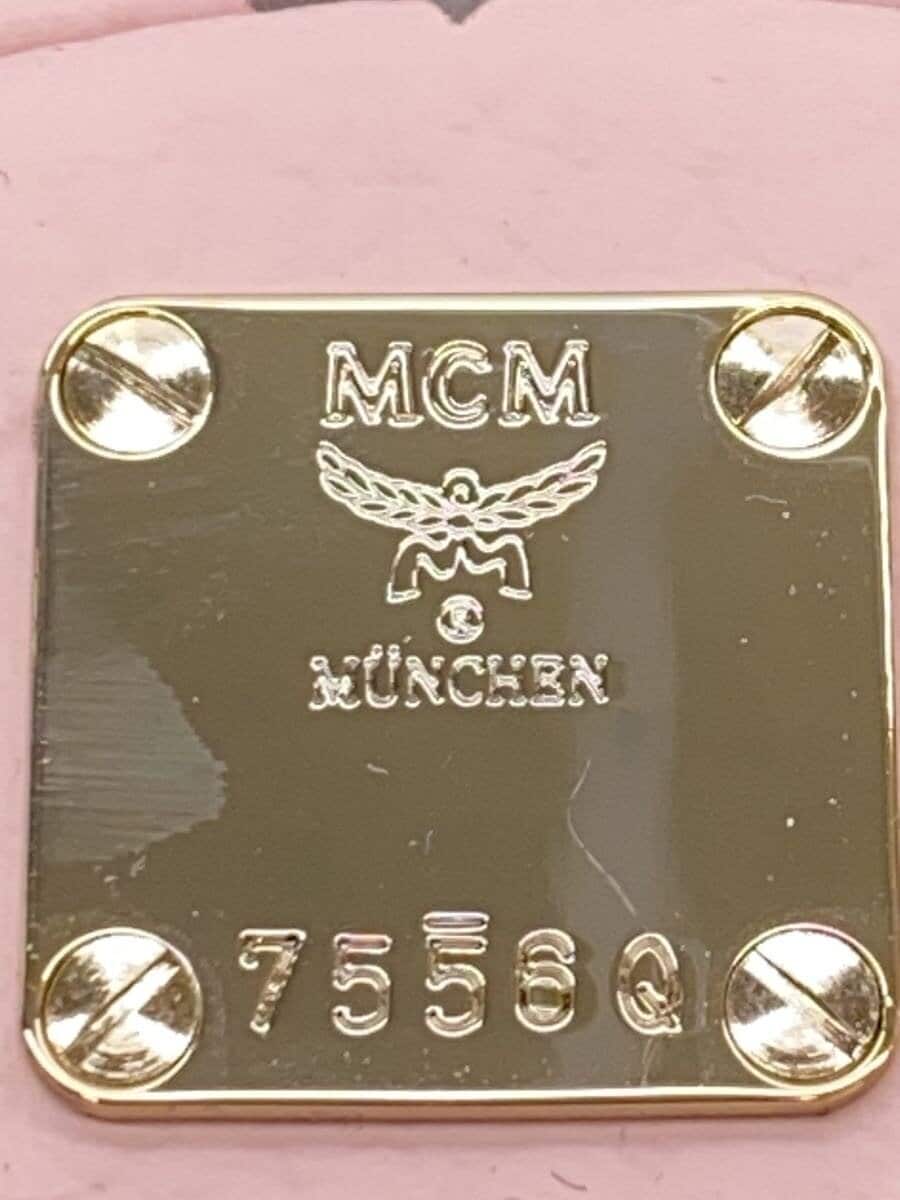 MCM Visetos Studs Mini Backpack Leather Soft Pink All Over Pattern 7556Q 5