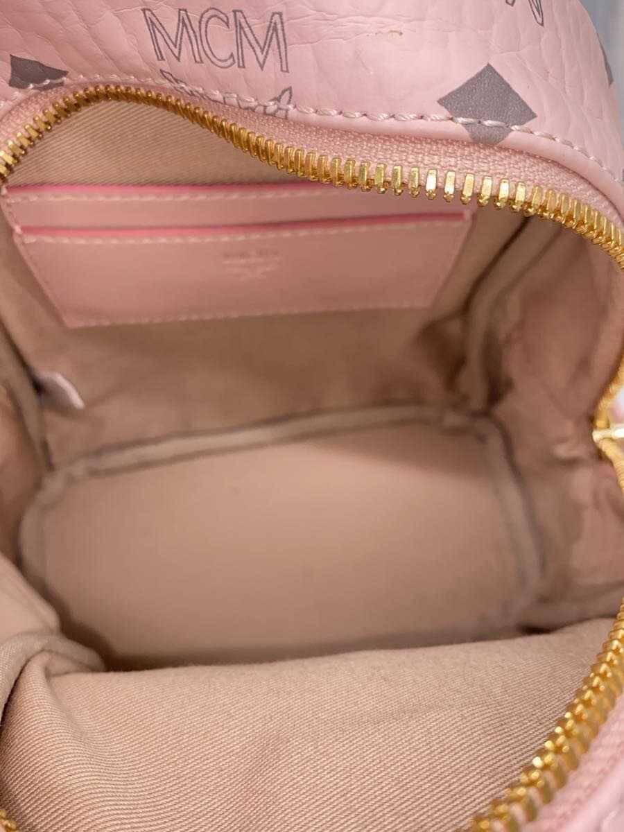 MCM Visetos Studs Mini Backpack Leather Soft Pink All Over Pattern 7556Q 6