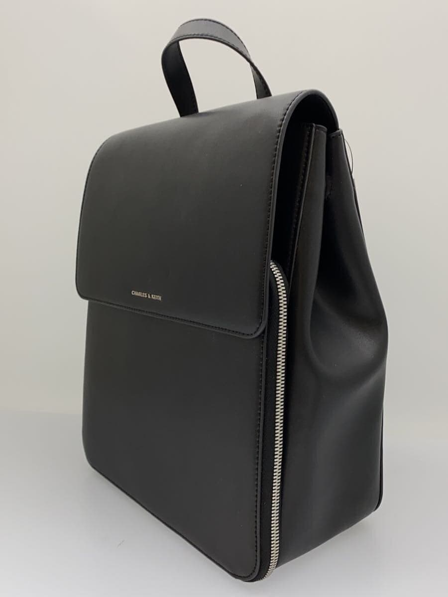 CHARLES&KEITH Front Flap Structured Backpack BLK 60681127 23L7 W 2