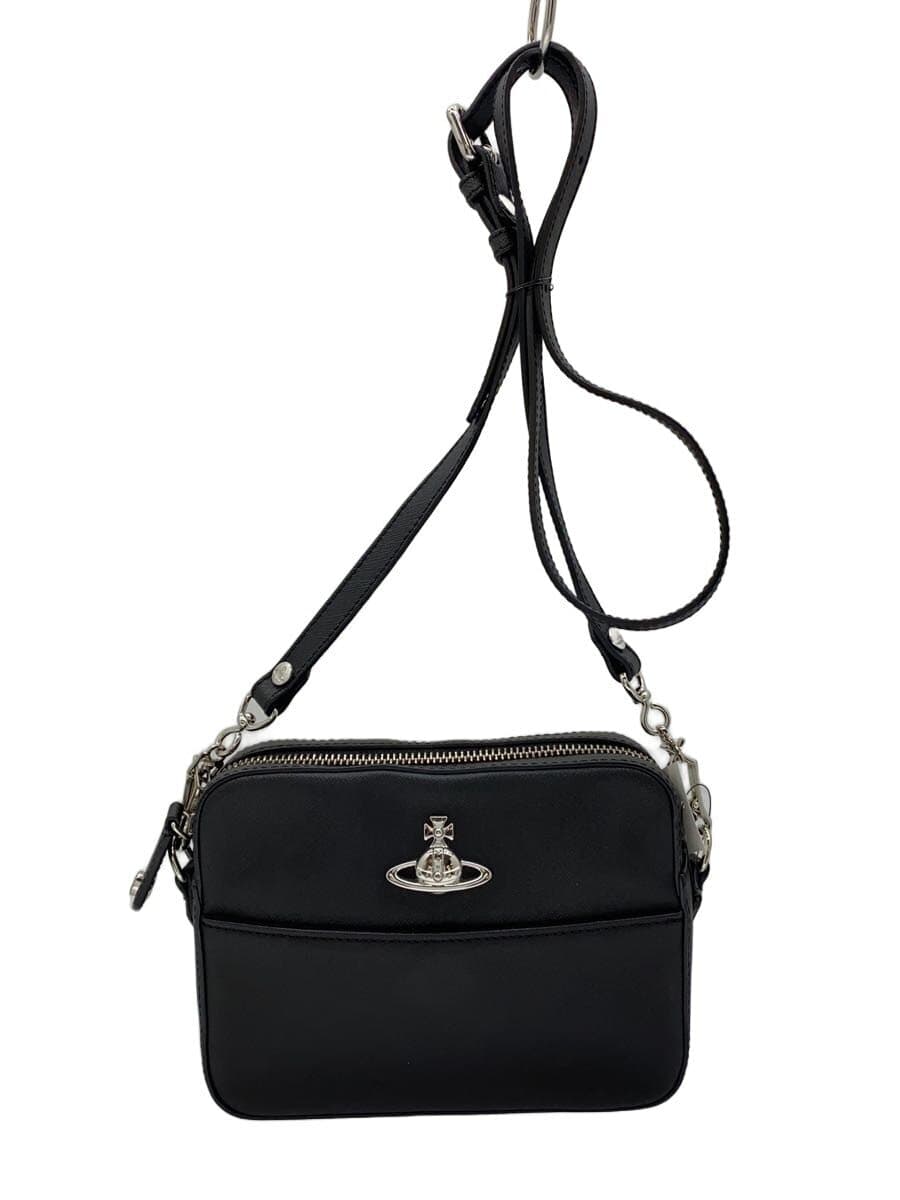 Vivienne Westwood CAMERA BAG Shoulder Bag Leather Black 43030064