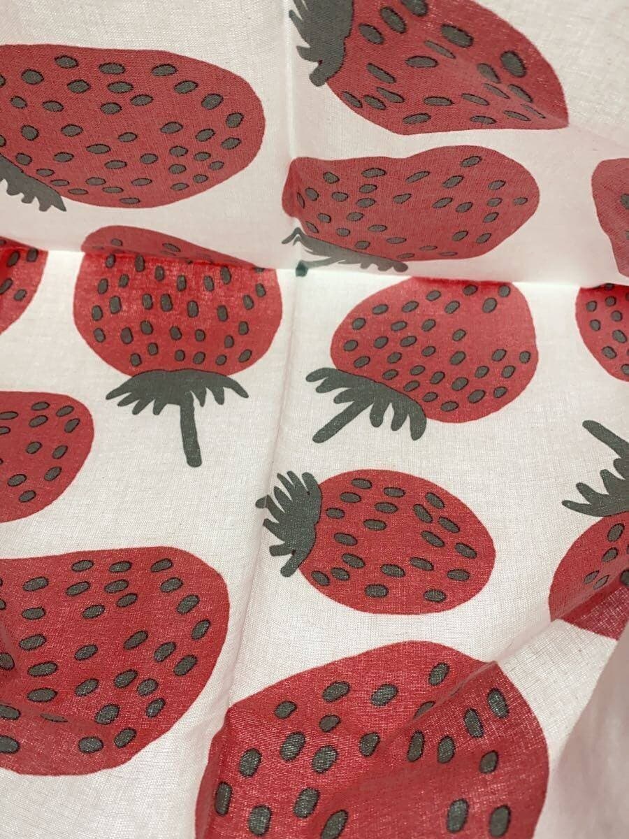 Marimekko Strawberry Tote Bag Cotton White FI-00880 6