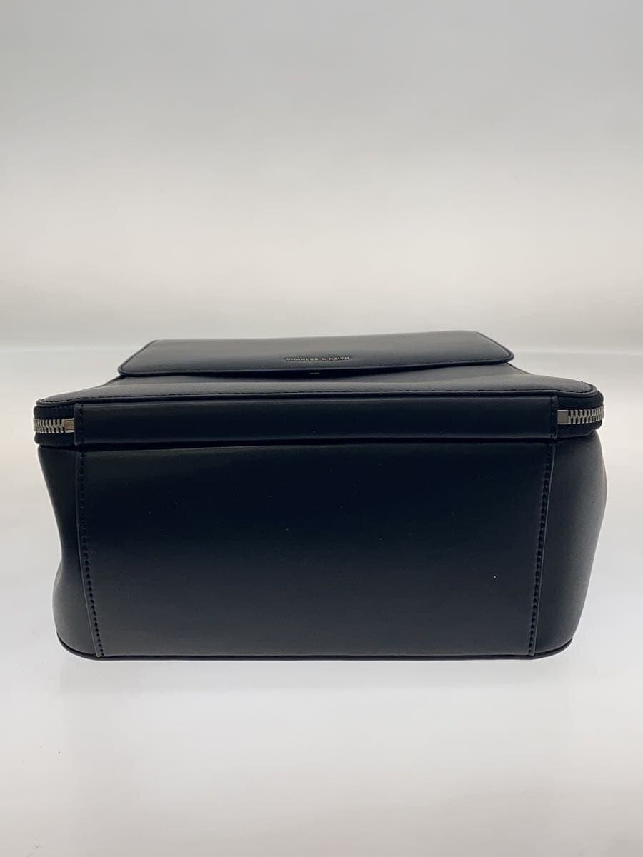 CHARLES&KEITH Front Flap Structure Backpack Rucksack Faux Leather Black 60681127 4