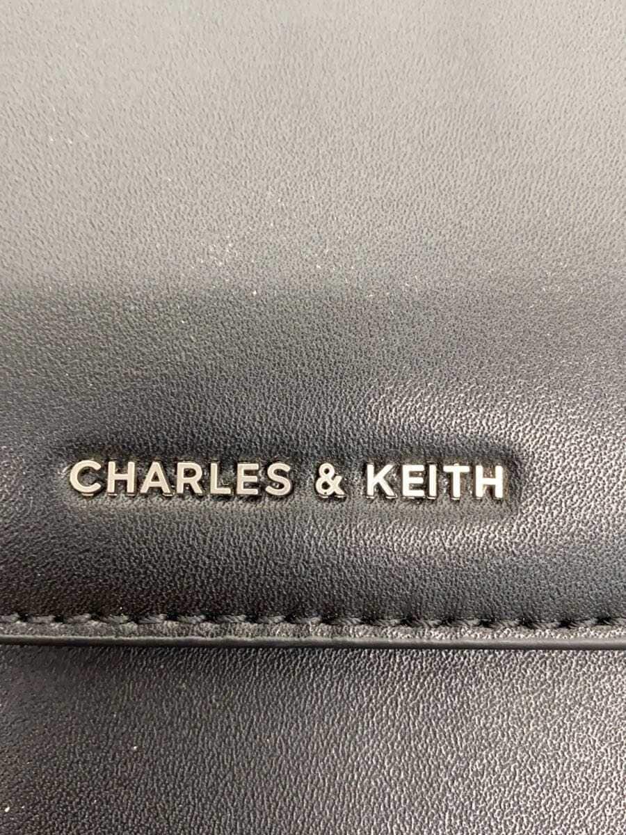 CHARLES&KEITH Front Flap Structure Backpack Rucksack Faux Leather Black 60681127 5