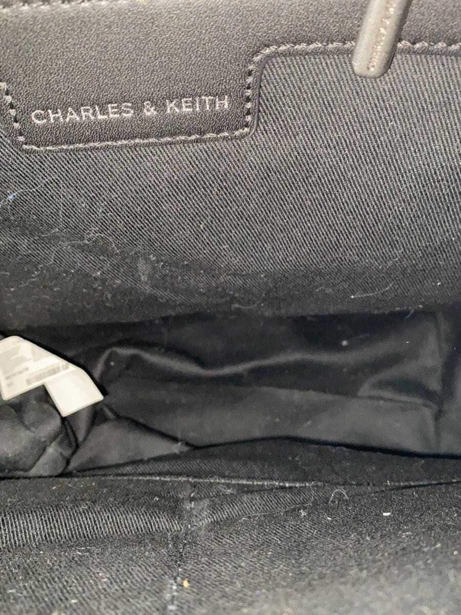 CHARLES&KEITH Front Flap Structure Backpack Rucksack Faux Leather Black 60681127 6