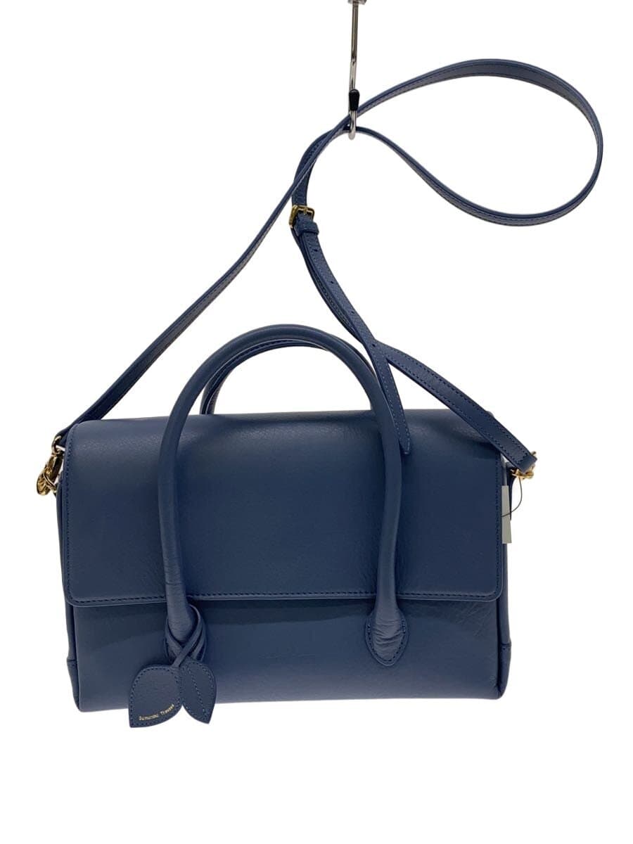 Samantha Thavasa Simple Smooth Leather Handbag (Large) Cowhide Navy