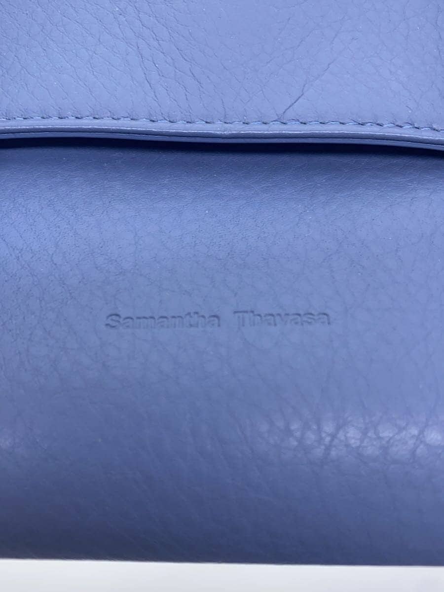 Samantha Thavasa Simple Smooth Leather Handbag (Large) Cowhide Navy 5