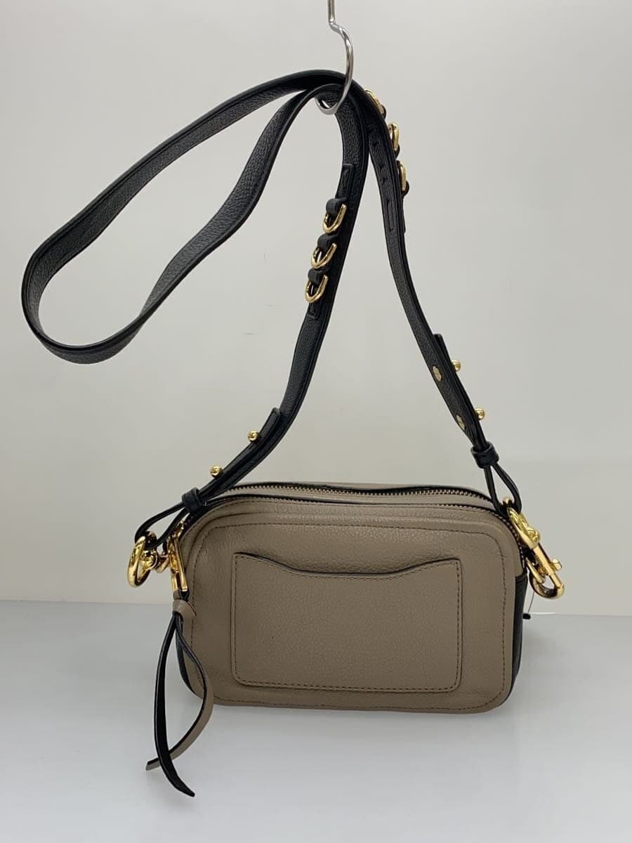 MARC JACOBS THE SOFTSHOT Shoulder Bag Leather Gray M0014591 3