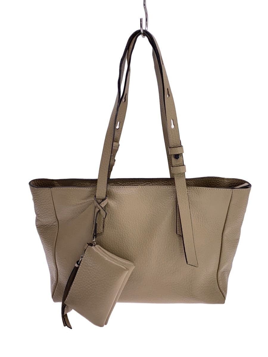 DES PRES Handbag Leather BEG Solid