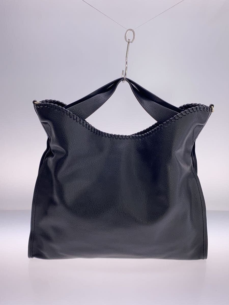 Samantha Vega Tote Bag Leather BLK Solid 3