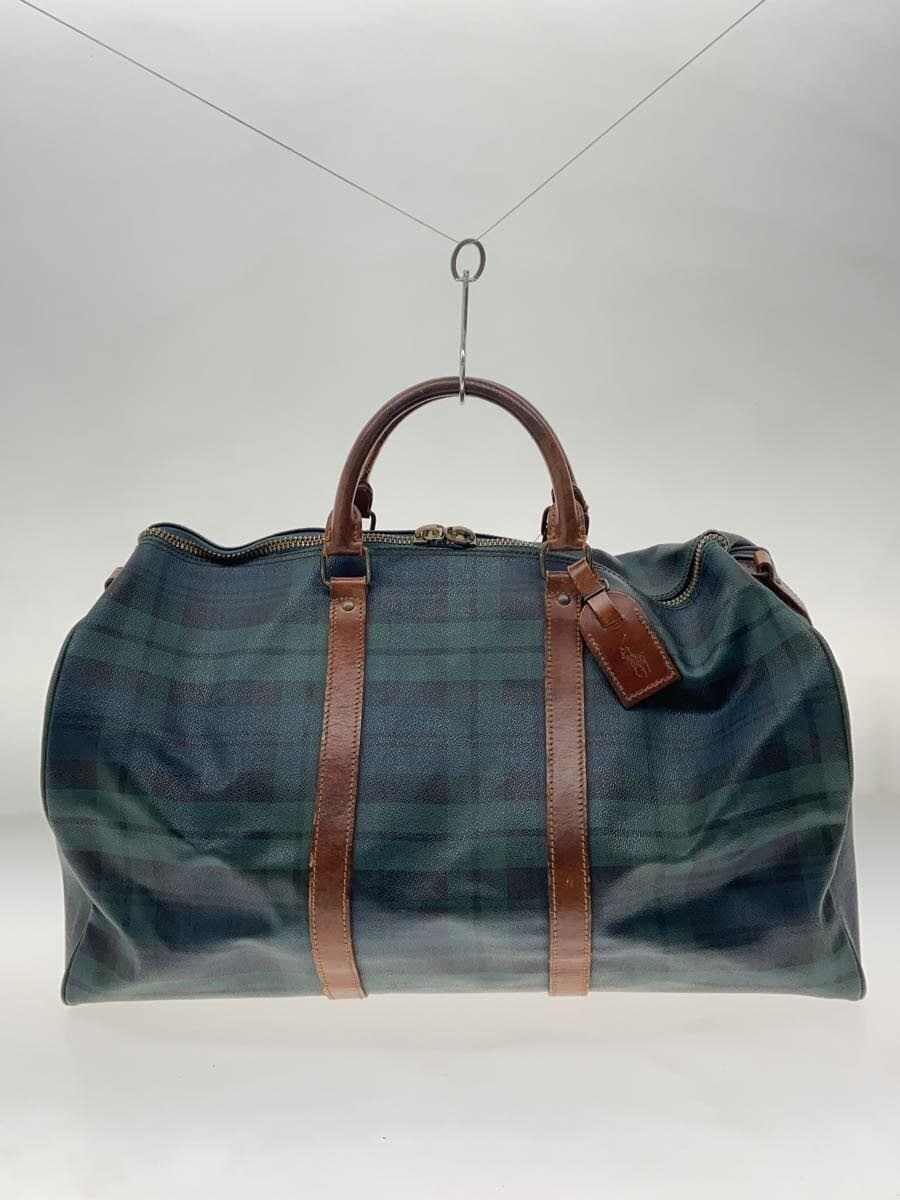 POLO RALPH LAUREN Boston Bag Green Tartan CK 3