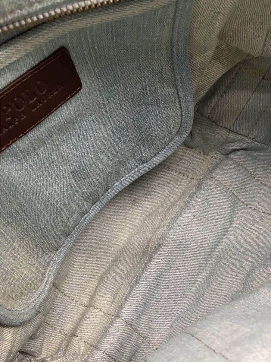 POLO RALPH LAUREN handbag denim indigo animal Polo Bear embroidery 6