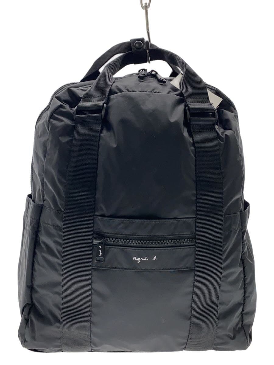 agnes b. backpack rucksack nylon BLK QAT01-03