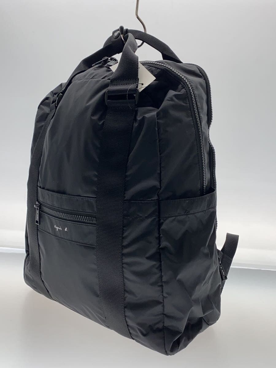agnes b. backpack rucksack nylon BLK QAT01-03 2