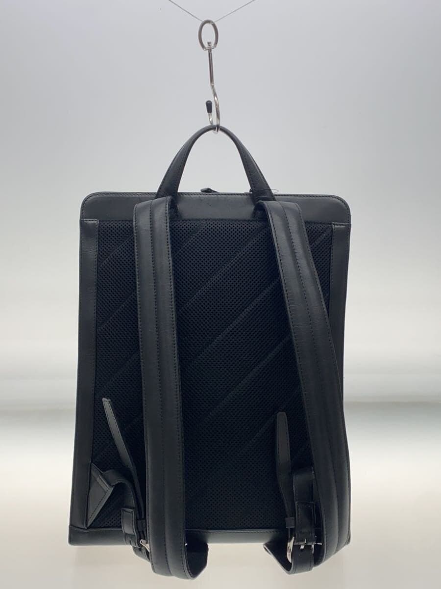 TRION Backpack Leather Black Plain 3