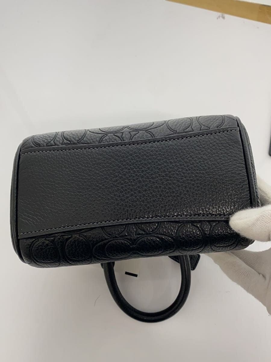 COACHmini rowan Shoulder Bag Leather BLK All-over Print CCF28 4