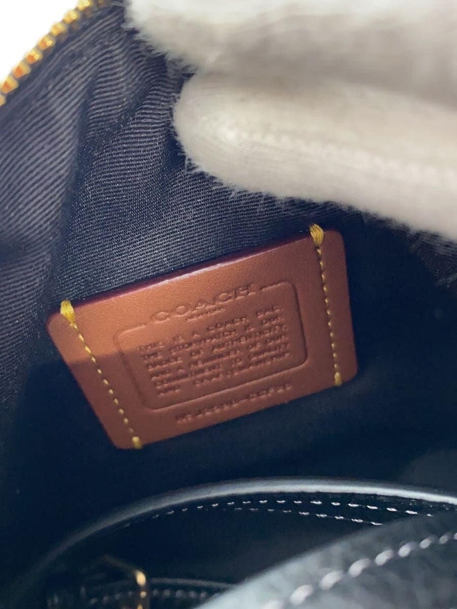 COACHmini rowan Shoulder Bag Leather BLK All-over Print CCF28 5