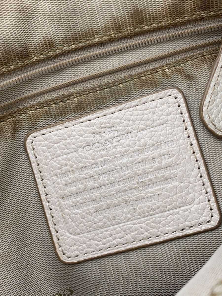 COACH Shoulder Bag_All Leather Leather WHT 33521 5