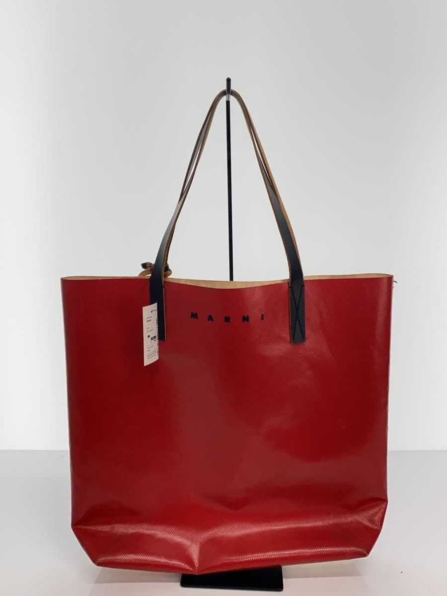 MARNI Tote Bag PVC RED All-over Print SHMPQ10A06 P3652 3