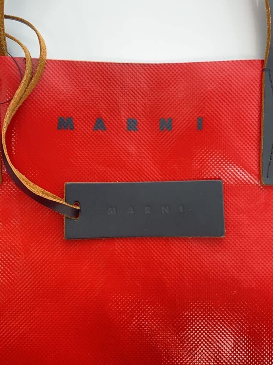 MARNI Tote Bag PVC RED All-over Print SHMPQ10A06 P3652 5