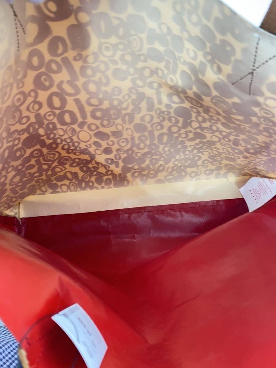 MARNI Tote Bag PVC RED All-over Print SHMPQ10A06 P3652 6