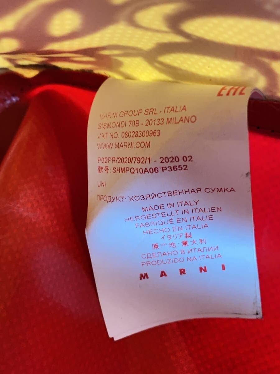 MARNI Tote Bag PVC RED All-over Print SHMPQ10A06 P3652 7