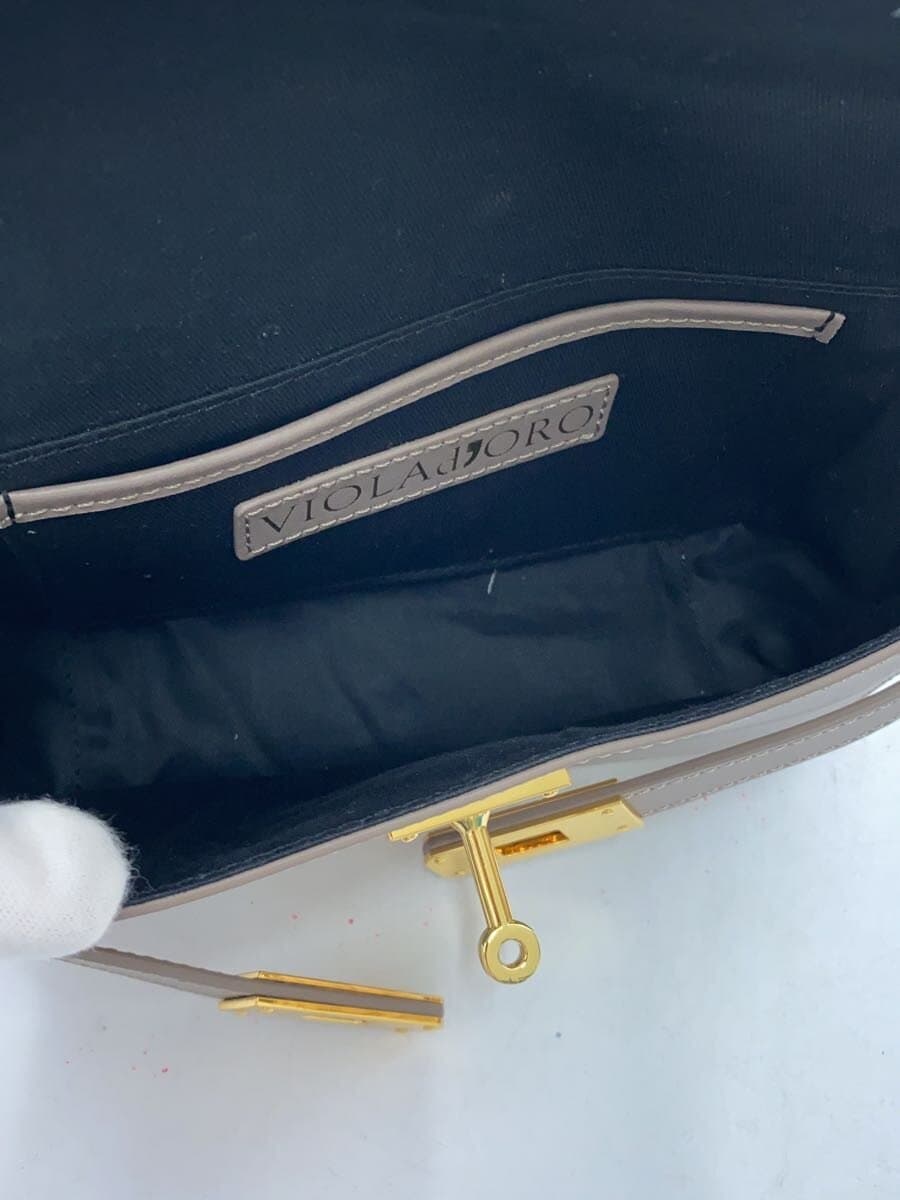 VIOL Ad’ORO Shoulder Bag Leather GRY 6