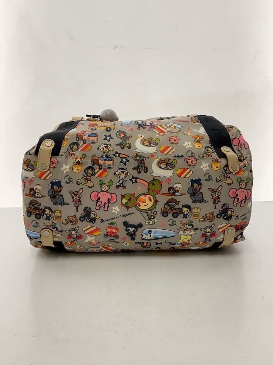 LESPORTSAC Handbag Nylon GRY All Over Pattern 4