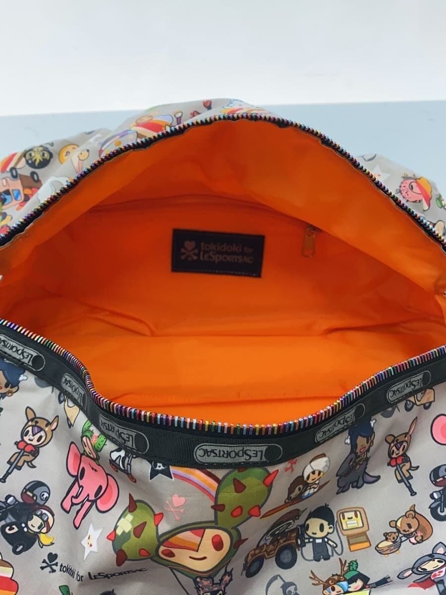 LESPORTSAC Handbag Nylon GRY All Over Pattern 6